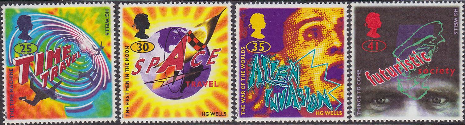 1995 GB - SG1878-81 - Science Fiction: HG Wells Set (4) MNH